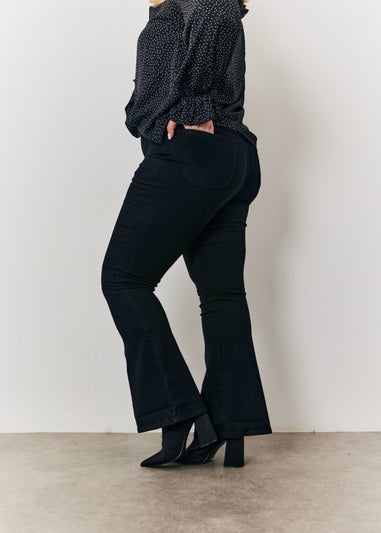 In The Style Black Kick Flare Jeans