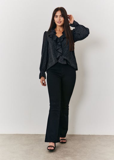 In The Style Black Kick Flare Jeans