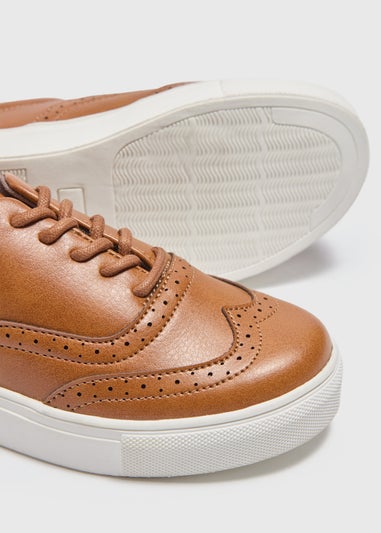 Boys Tan Causal Brogues (Younger 10-Older 6)