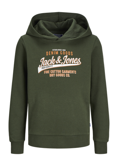 Jack & Jones Kids Khaki Printed Hoodie (8-16yrs)