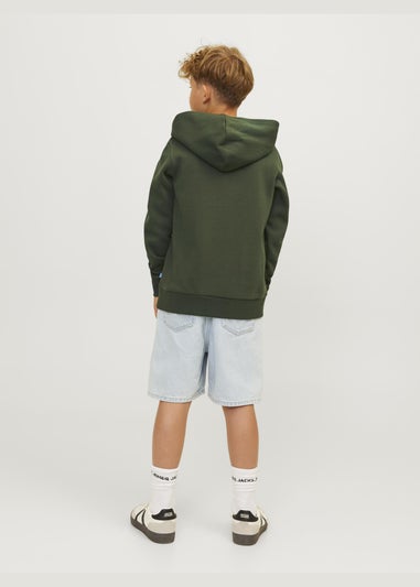 Jack & Jones Kids Khaki Printed Hoodie (8-16yrs)