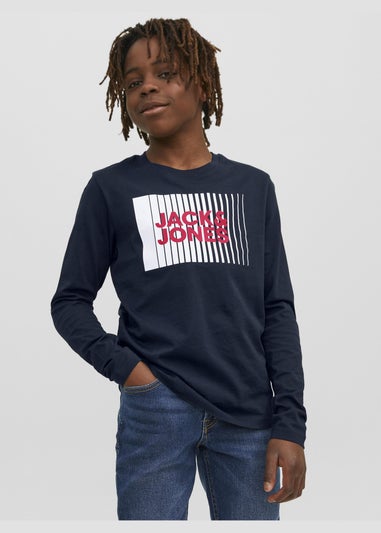 Jack & Jones Kids Navy Long Sleeve T-Shirt (8-16yrs)