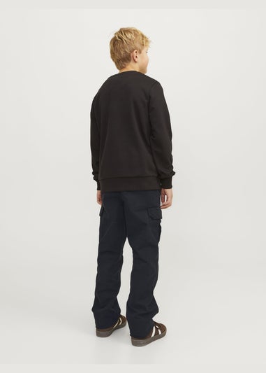 Jack & Jones Kids Black Barley Cargo Trousers (8-16yrs)