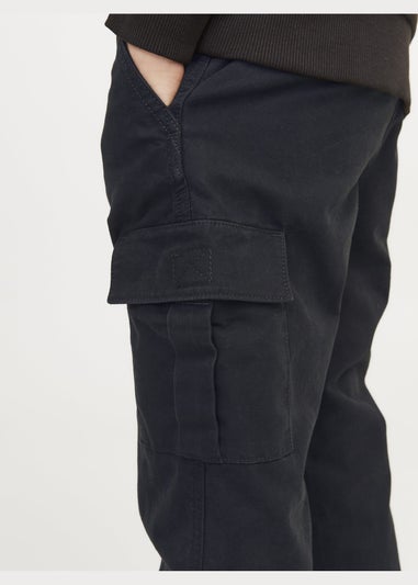 Jack & Jones Kids Black Barley Cargo Trousers (8-16yrs)