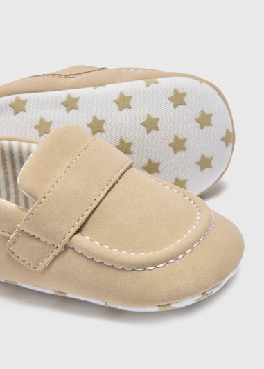 Baby Taupe Loafer Soft Sole Shoes (Newborn-18mths)