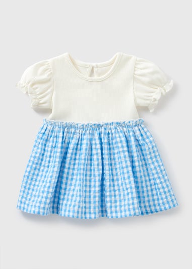 Baby Blue Gingham Dress (Newborn-23mths)