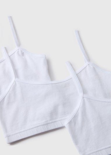 5 Pack Girls White Crop Tops (Younger 6-Older 12yrs)