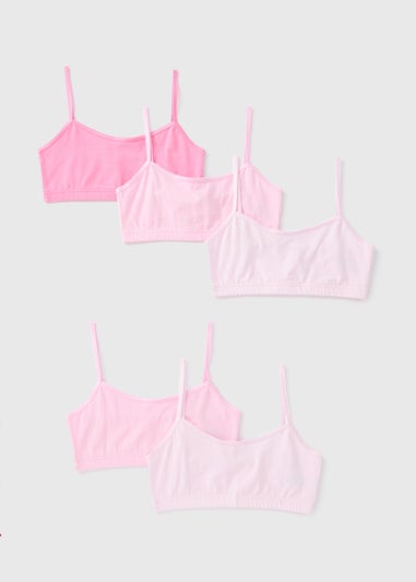 5 Pack Girls Pink Crop Tops (Younger 6-Older 13yrs)