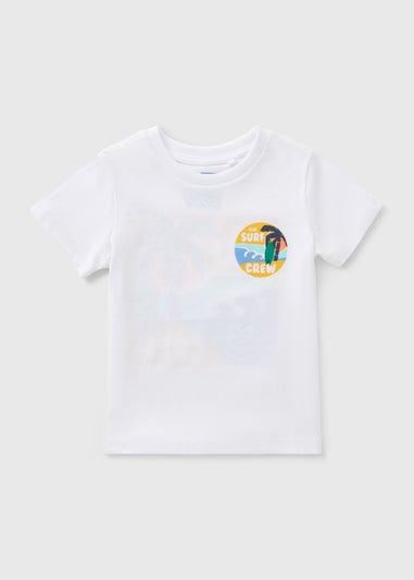 Boys White Palm Tree T-Shirt (1-7yrs)