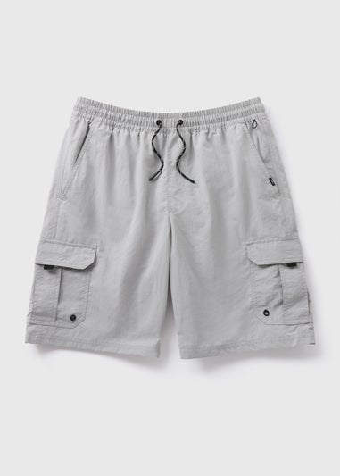 Grey Cargo Swim Shorts