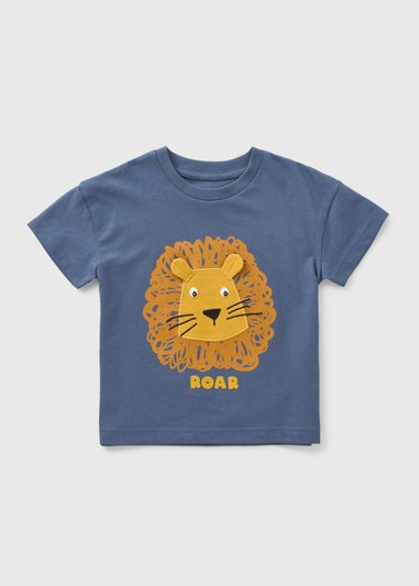 Boys Navy 3D Lion T-Shirt (1-7yrs)