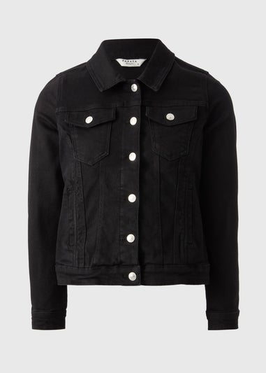 Black Stretch Denim Jacket