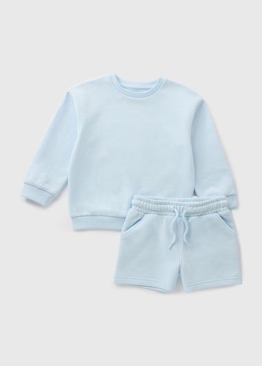 Boys Blue Sweatshirt & Shorts Set (1-7yrs)