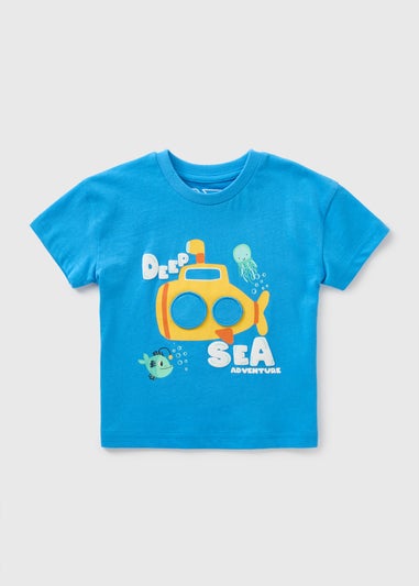 Boys Blue Submarine T-Shirt (1-7yrs)