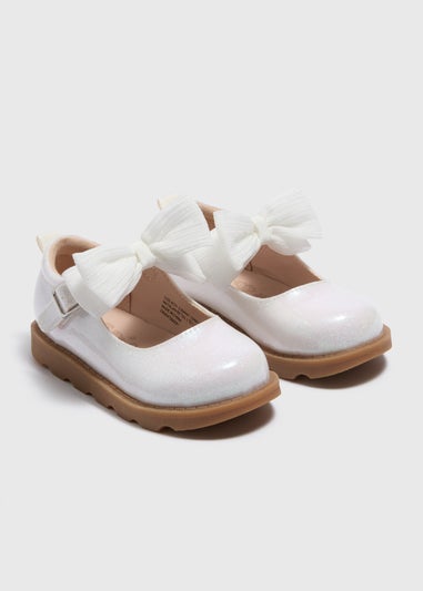 Girls White Bow Mary Jane Shoes (Younger 4-12)