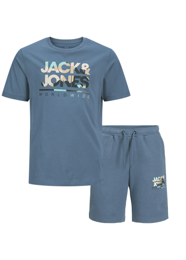 Jack & Jones Boys Blue Luke T-Shirt & Shorts Set (8-16yrs)