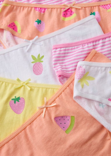7 Pack Pink Girls Fruit Knickers (1 1/2-11yrs)