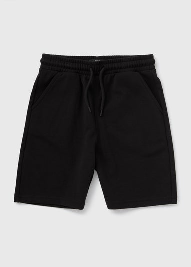 Boys Black Jogger Shorts (7-15yrs)