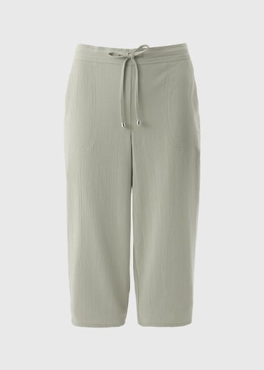 Green Clipper Cropped Trousers