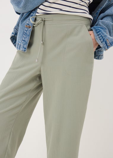 Green Clipper Cropped Trousers