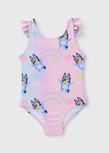 Bluey Kids Pink Rainbow Swimsuit (12mths-7yrs)