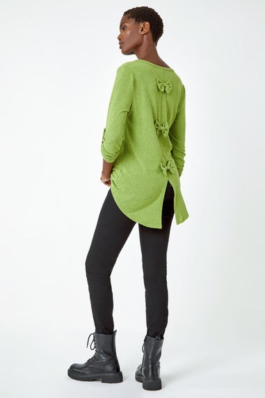 Roman Lime Bow Back Detail Stretch Top