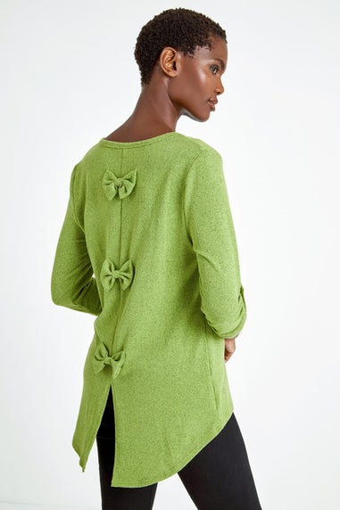 Roman Lime Bow Back Detail Stretch Top