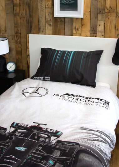 Mercedes Digital Skyline Formula 1 Reversible Duvet Cover Set