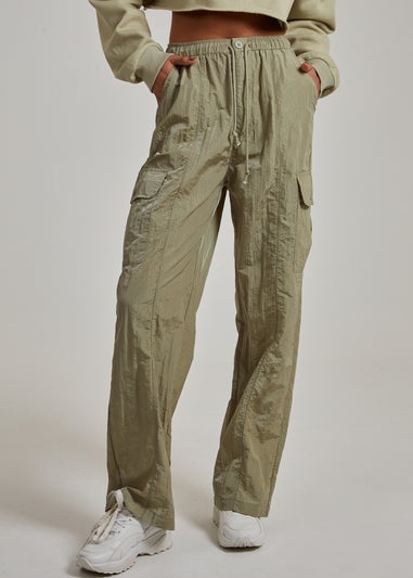 Pink Vanilla Green Parachute Cargo Pants