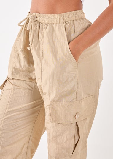 Pink Vanilla Stone Parachute Cargo Pants