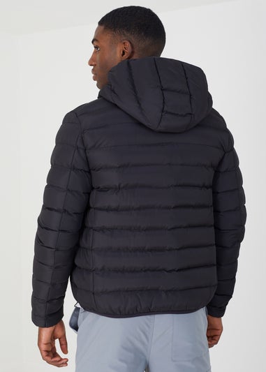 Brave Soul Black Hooded Padded Jacket