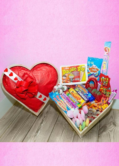 Funky Hampers Love Sweets Wooden Heart