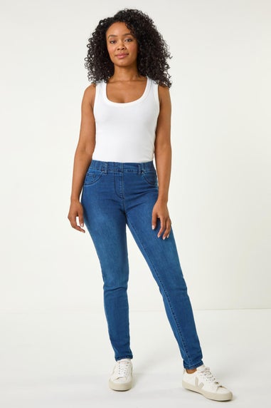 Roman Blue Petite Denim Stretch Jegging