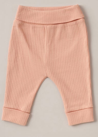 Homegrown Pink  3-Piece Ribbed Bodysuit, Joggers and Bear Hat Set