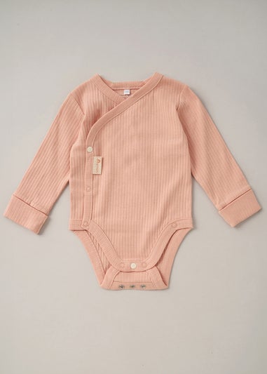 Homegrown Pink  3-Piece Ribbed Bodysuit, Joggers and Bear Hat Set