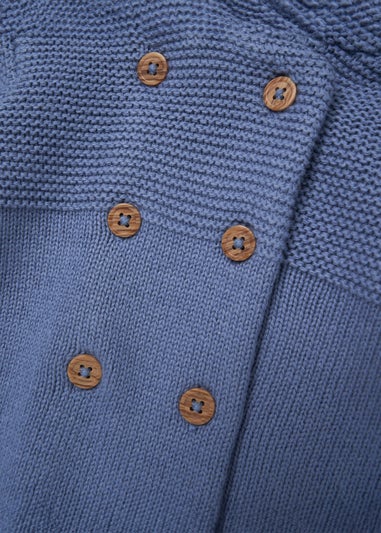 Homegrown Navy Cotton Button Cardigan