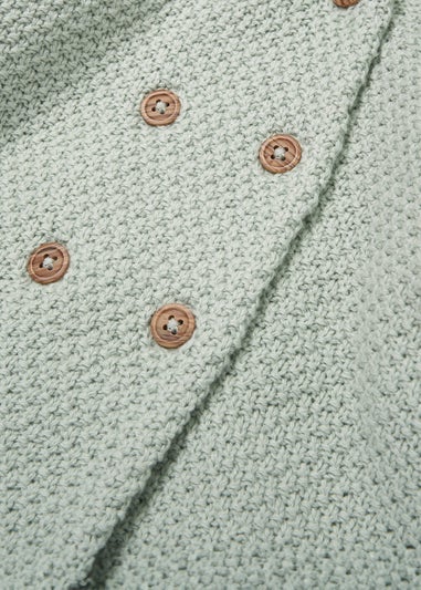 Homegrown Green Cotton Button Cardigan