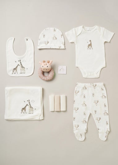 Rock a Bye Baby Cream 10-Piece Giraffe Print Gift Set