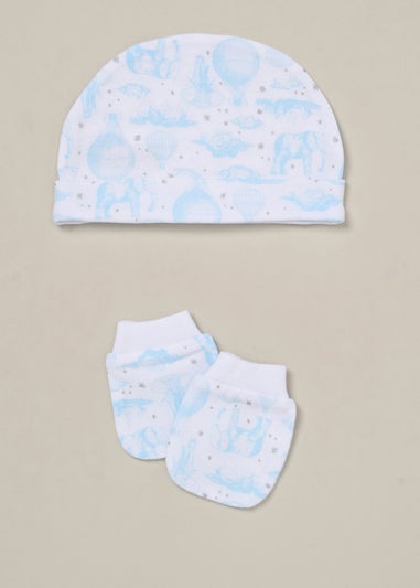 Rock a Bye Baby Light Blue Dreamland Boys Print 5-Piece Hanging Gift Set