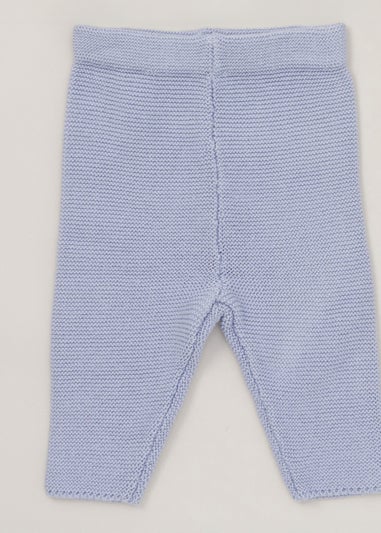 Rock a Bye Baby Light Blue Knit Cardigan and Trousers Outfit Set