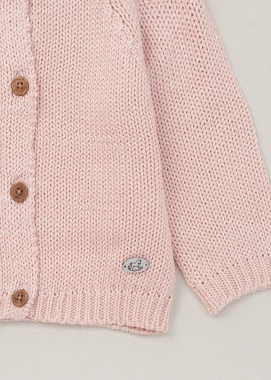 Rock a Bye Baby Pink Cotton Knit Cardigan