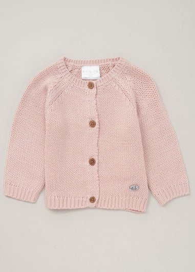 Rock a Bye Baby Pink Cotton Knit Cardigan