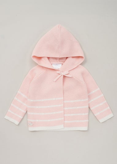 Rock a Bye Baby Soft Pink Knit Cardigan and Trousers Outfit Set