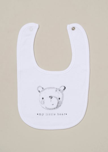 Rock a Bye Baby White Bear Print 5-Piece Hanging Gift Set