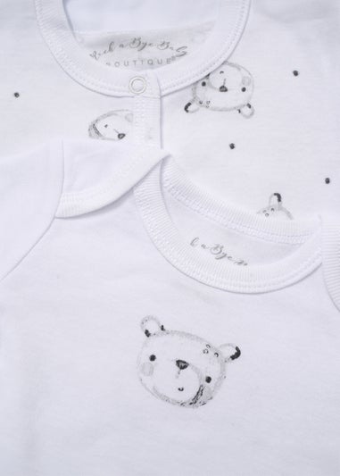 Rock a Bye Baby White Bear Print 5-Piece Hanging Gift Set