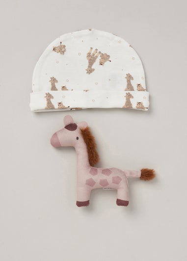 Rock a Bye Baby Soft Pink Giraffe Print 10-Piece Hanging Gift Set