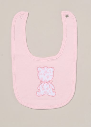 Rock a Bye Baby Pink  Floral Bear Print 5-Piece Hanging Gift Set