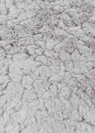 furn. Megeve Mottled Faux Fur Filled Cushion (55cm x 55cm)