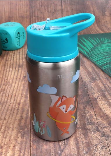 Myga Teal Blue Animal Childrens Water Metal Bottle