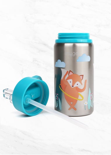 Myga Teal Blue Animal Childrens Water Metal Bottle